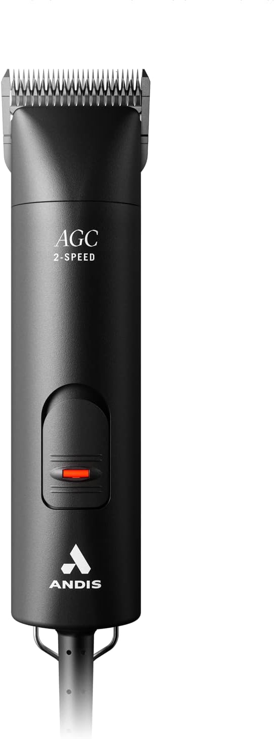 Andis 24675 UltraEdge 2-Speed Detachable Blade Pet/Dog Clipper – Runs Cool & Quiet, Designed with Two-Speed Rotary Motor & Shatter-Proof Housing - For All Coats & Breeds - 120 Volts, Black