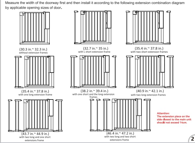 Babelio Infrared Auto-Unlock Baby Gate for Doorways & Stairs, 30.3-47.2" Auto Close Dog/Pet Gates for House, Pressure Mounted | Easy Install | No Drilling | Walk Thru Door, Black