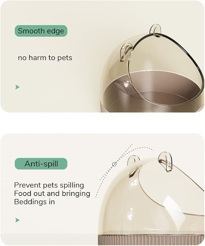 Cute Hamster Food Bowl Hedgehog Dish for Dwarf Hamsters, Syrian Hamsters, Gerbils, Mice, Rats, Small Animals, Green