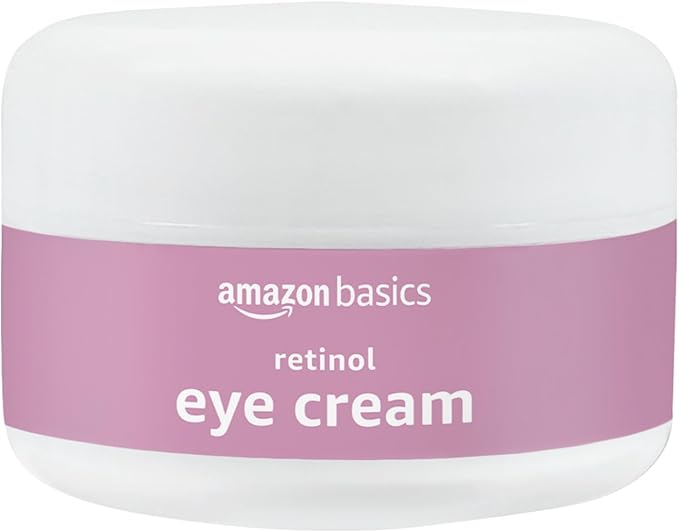Amazon Basics Retinol Under Eye Cream, Fragrance Free, Reduces Fine Lines, Night Treatment, 0.5 Ounces, 1-Pack