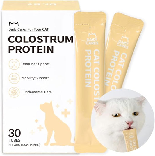 Doctor By Cat Colostrum Protein Cat Supplement Immune Support Muscle Growth, Gentle on Digestion for Kittens, Adult&Senior Cats with Goat Milk, Whey Protein Isolate, Colostrum Lickable Formula