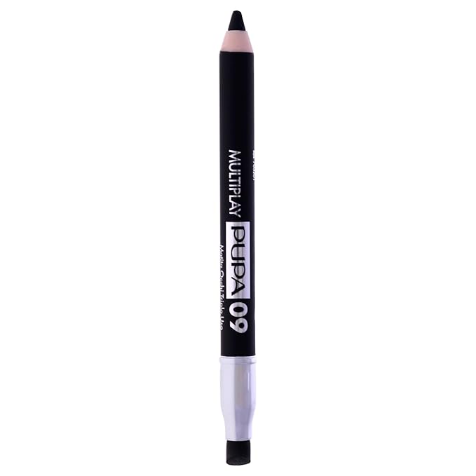 Pupa Milano Multiplay Eye Pencil - Creamy, Blendable Eyeliner With Smudge Tip - Create Long Wearing, Glamorous Intensity - Smooth And Lasting Color Liner For Waterline Or Lid - 09 Black - 0.03 Oz