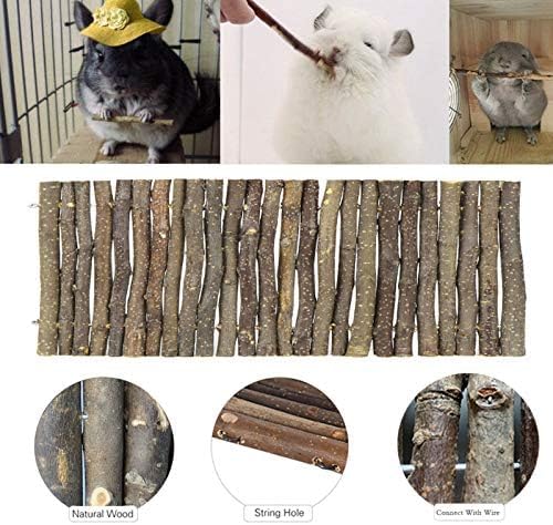 Hamiledyi Bunny Extra Large Ladder, 15.7 in X 25.1 in Wooden DIY Toy Rodents Chewing & Climbing Bridge Chinchillas Cage Tunnel/Hideout/Hut/Ramp/Divider for Small Animal Guinea Pig