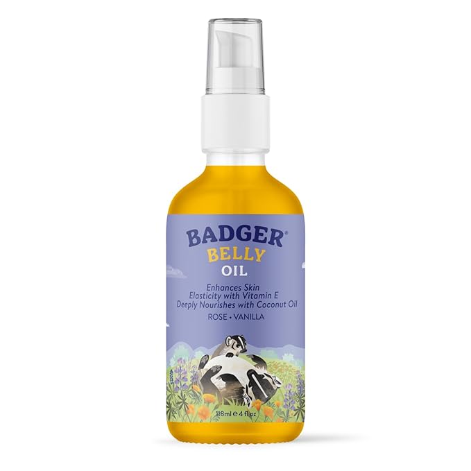 Badger Organic Pregnant Belly Oil - Jojoba & Coconut - 4 oz.