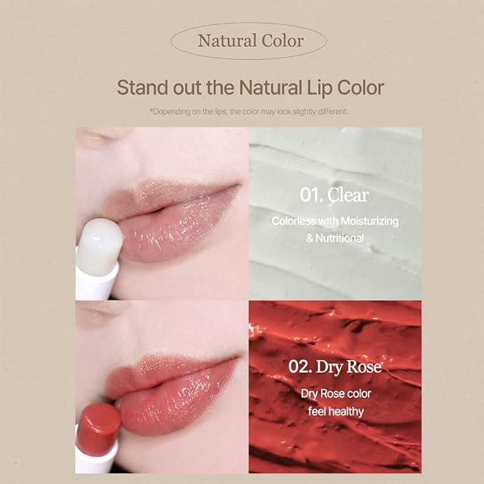 mixsoon Vegan Melting Lip Balm (Clear) - Shea Butter Moisturizing and Softening Chapped Lips Care,Transparent Finish for Smooth Hydrated Lips 4.1g / 0.13 fl. oz. Korean Glass Skin Care