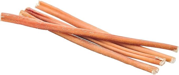 Supreme 12-inch Thin Bully Sticks by Sancho and Lola’s (10 Pack) All-Natural, Long-Lasting Dog Chew Treats - Free-Range, Grass-Fed Beef - Low Odor