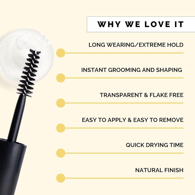 Elizabeth Mott Queen of the Fill Clear Brow Gel ??Long-Lasting Sculpting & Shaping Gel Setter to Control, Tame & Define Eyebrows with Natural Finish ??Smudge-Proof, Lightweight, Quick-Dry Formula ??3g