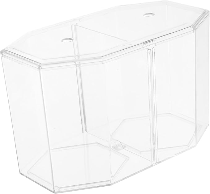 Toyvian Fish Separation Box with Removable Divider Dual Compartment Isolation Hatchery for Betta Fish Safe Breeding Tank for Tropical Fish and Fry Aquarium Incubator