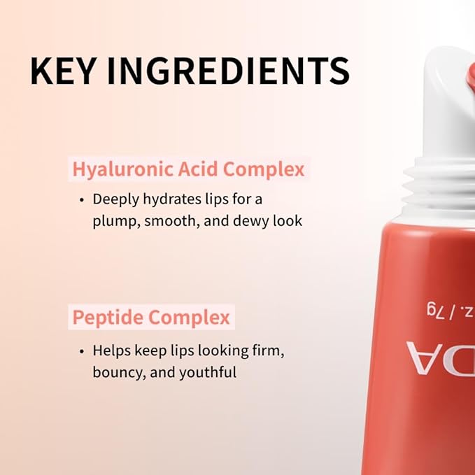 NIDA Retinol Glowy Lip Serum | Hydrating Lip Serum for Glossy, Nourished Plumping Lips | For Irresistibly Kissable Lips | 0.25 oz., 7g