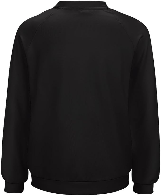 Halloween Sweatshirts for Women Black Cat Print Pullover Crewneck Oversized 2024 Fall Fashion Casual Warm Shirt
