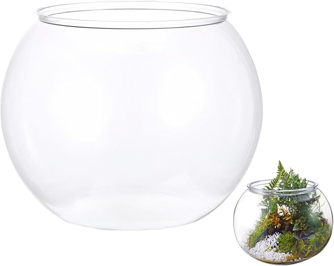 Mini Fish Bowl | Shatter-Resistant Aquarium Small Container - Bubble Bowl Vase - for Table Centerpiece Party Decorations Home Event Indoor