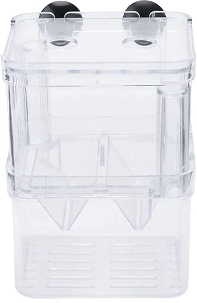 Aquarium Fish Breeder Box Plastic Fish Isolation Breeding Box Hatching Incubator Box for Baby Fish Shrimp Clownfish Guppy （S）