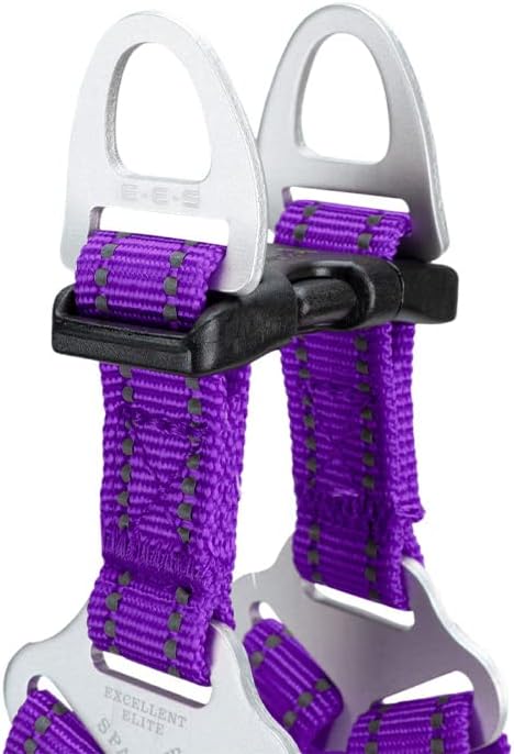 EXCELLENT ELITE SPANKER No Pull Dog Harness Adjustable Nylon Step-in Easy Pet Vest Chest Strap with Reflective and Leash Ring for Small Medium Large Breed Dogs Training Walking(Purple-S)