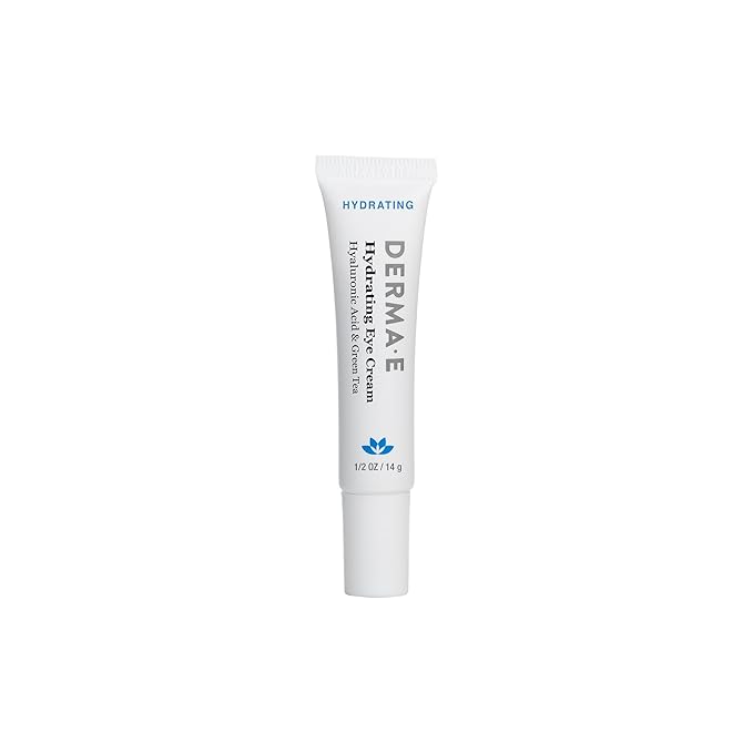 Derma E Hydrating Eye Cream – Firming and Lifting Hyaluronic Acid Treatment - Under Eye and Upper Eyelid Cream Reduces Puffiness and Appearance of Fine Lines, 0.5 oz
