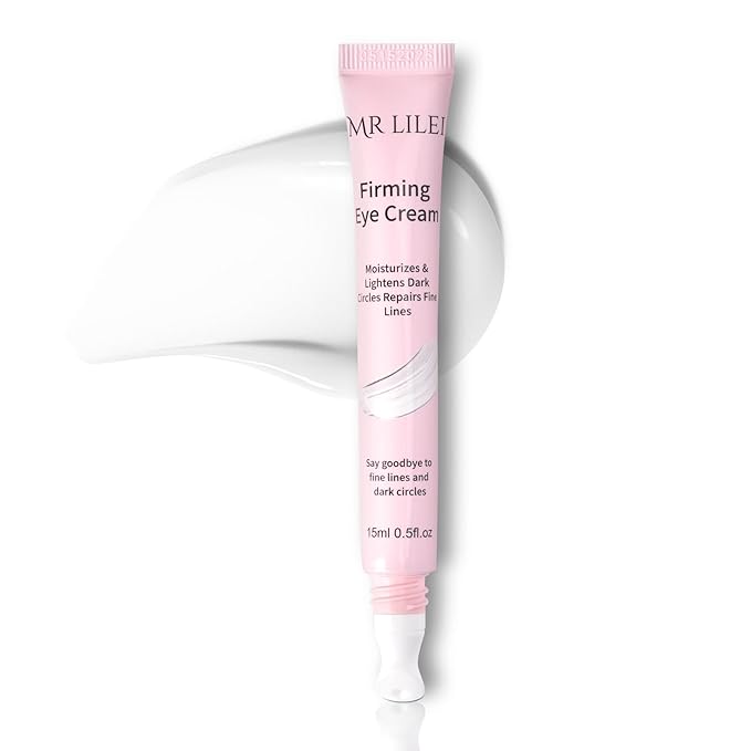 Firming Eye Cream with Hyaluronic Acid, Anti-Aging Unde Eye Cream, Eye Treatment for Dark Circles & Wrinkles - Fragrance-Free, 0.5 oz