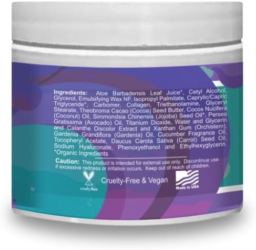 Stretch Mark Reducer Skin Massage Cream, Vegan Formula with Aloe and Collagen. Pregnancy Skin Care, Belly Cream, Sensistive skin types (4oz)