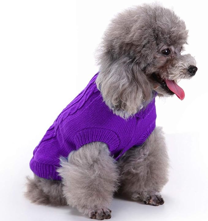 Dog Sweater, Warm Dog Sweaters for Small Dogs Medium Large Dogs, Cute Winter Classic Turtleneck Pet Sweater Cat Sweater Dog Clothes Coat Dog Christmas Sweaters for Girls Boys Dog Puppy Cat