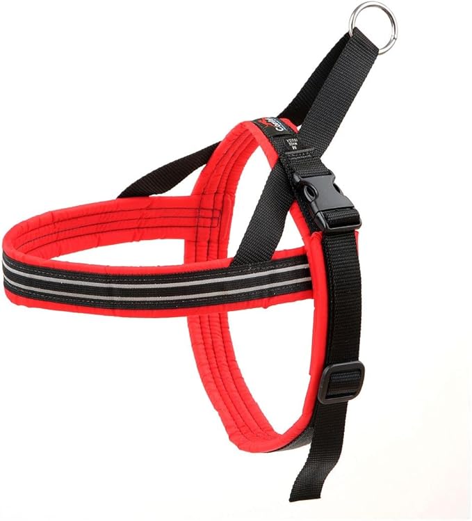 ComfortFlex Sport Dog Harness – No-Choke, Fully Padded, Non-Chafing Harness with Control Handle – Reflective, Lightweight, Adjustable for Active Dogs - Small, Red