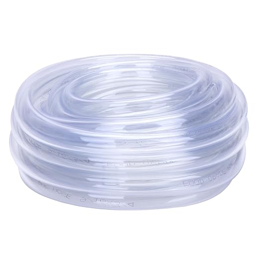 DERNORD PVC Tubing 9/16"ID X 3/4"OD Flexible Clear Vinyl Hose 25 Feet for Food Grade
