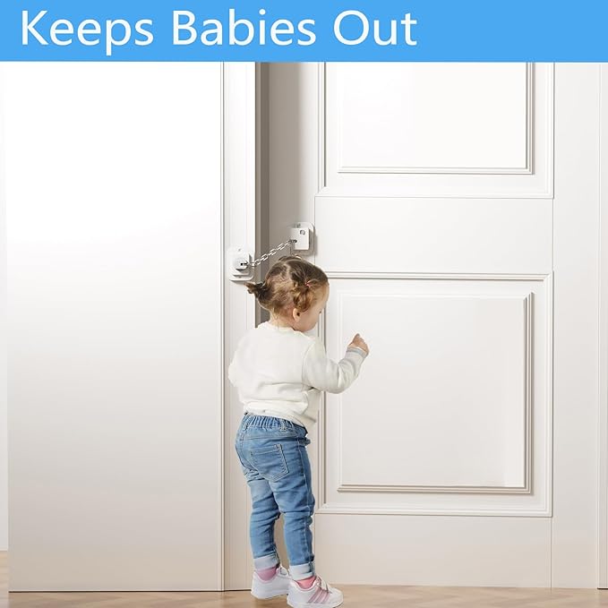 YEYA Cat Door Latch & Stopper-Adjustable Strap from 1.5" to 10",1-Pack Door Holder & Prop to Keep Door Open for Cats & Toddler, No Tools Required