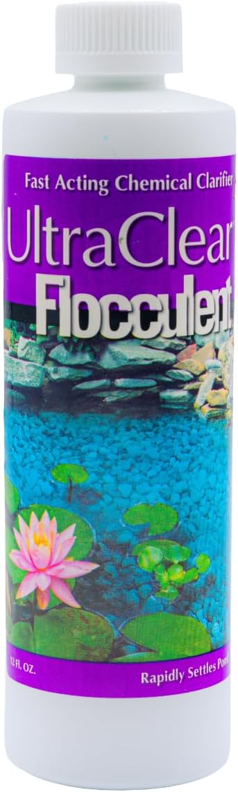 Flocculant 12oz – Fast-Acting Pond Water Clarifier – Binds Fine Particles, Clears Cloudy Water – Safe for Fish & Plants When Used as Directed
