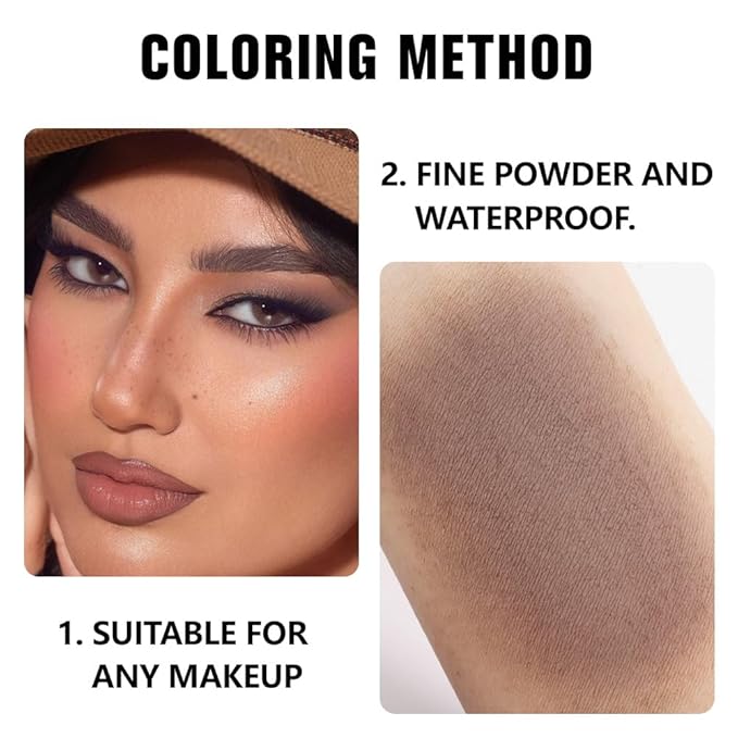 Kaely Pressed Single Eyeshadow Makeup, Cocoa Brown Matte Highly Pigmented Monochrome Eye Shadow Palette, Waterproof Neutral Powde Mini Eyeshadow, sombras para ojos, Lightweight Blendable, 18