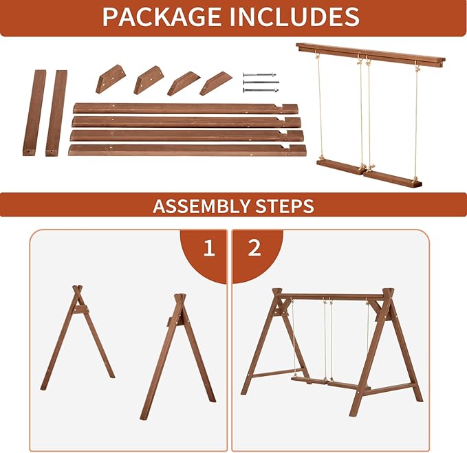 PETSFIT Chicken Roosting Bars for Hens with 2 Swings,Chickens Perch for Pet's Healthy and Play,Chicken Coop Accessories for 6-8 Chickens,Easy to Assemble and Clean