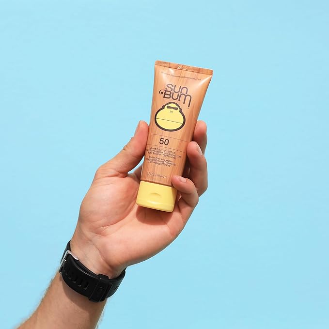 Sun Bum Original SPF 50 Sunscreen Body Lotion - Broad Spectrum Moisturizing Sunscreen with Vitamin E - Hawaii 104 Act Compliant (Made without Octinoxate & Oxybenzone) - Travel Size - 3 oz
