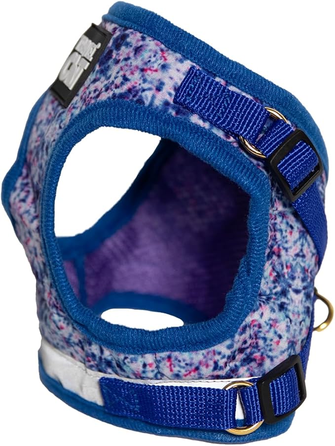Travel Cat Harness and Leash Set - Adjustable Fit Mesh Cat Harness and Reflective Strap - Comfort Walking Vest for Kitten for Outdoor Walking, Hiking (Medium, Groovy)
