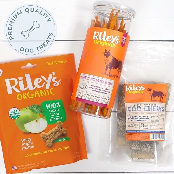 Riley's Turkey Tendons for Dogs - Single Ingredient Dehydrated Turkey Treats for Small & Large Dogs - Made in USA - Promotes Dental Health - 8 oz