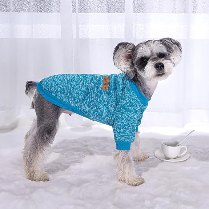 2 Pack Dog Sweaters for Small Dogs - Warm Winter Puppy Sweaters Cute Soft Dog Clothes Outfit Pet Costume for Boy Girl Doggie, Cat, Bulldog Pug Yorkie Kitten Chihuahua