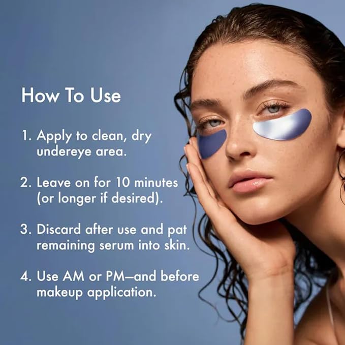 Summer Fridays Jet Lag Under Eye Patches - Hydrating & Depuffing Hydrogel Eye Masks with Caffeine & Peptides to Soothe & Refresh the Undereye Area (6 Pairs)