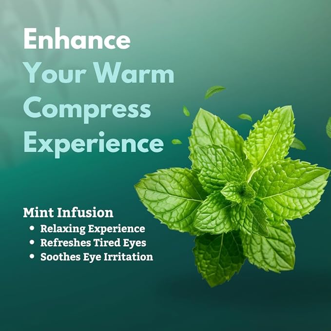 TearRestore EyeRelax Heated Eye Mask for Dry Eye & Stye Relief, Self-Heating Warm Compress with Moist Heat, Mint-Infused Steam Mask for Dry Eyes, Blepharitis Relief & Overnight Comfort (10 Count)