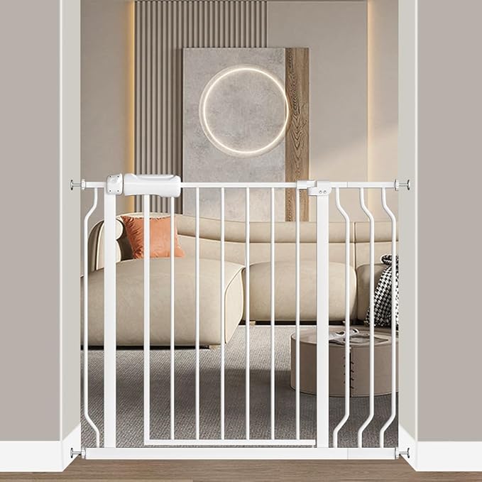 Fairy Baby 4.72in Extensions for Walk Through Baby Gate Auto Close White Child Safety Gates Extends Wide Openings White
