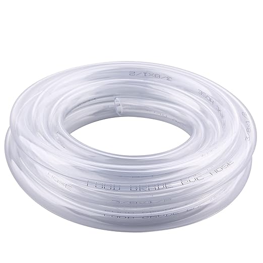DERNORD PVC Tubing 3/8"ID X 1/2"OD Flexible Clear Vinyl Hose 10 Feet for Food Grade