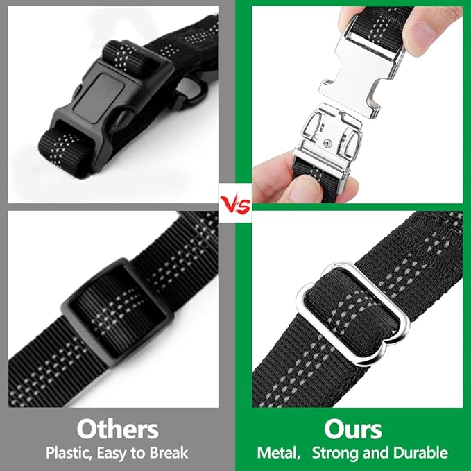 Plutus Pet Dog Seat Belt for Car Headrest, Reflective and Adjustable Restraint with Elastic Bungee for Safety, Vehicle Seatbelt Harness for Small Medium Large Dogs and Cats, Ranger Green