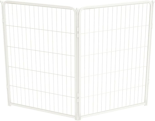 FXW Homeplus Unleashed Indoor Dog Playpen - Stress-Free and Safe Play, Heavy Duty 40 Inch 2 Panels Dog Pen for Medium and Large Dogs, White│Patented