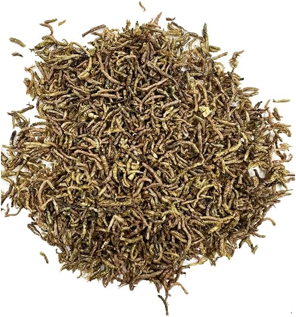 Premium Freeze-Dried Krill & Shrimp Mix - Ideal for Arowana, Koi, Tropical Cichlids, and Turtles - High-Protein Floating Aquarium Food (Dried Bloodworms-500ml)