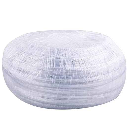 DERNORD PVC Tubing 1/2"ID X 5/8"OD Flexible Clear Vinyl Hose 25 Feet for Food Grade