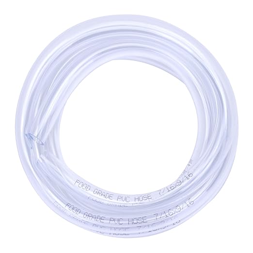 DERNORD PVC Tubing 7/16"ID X 9/16"OD Flexible Clear Vinyl Hose 5 Feet for Food Grade