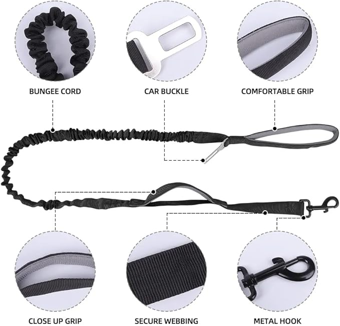 Tactical Dog Harness with Leash for Large Dogs, No Pull Adjustable Dog Harness, Reflective K9 Working Pet Vest for Walking, Training (Army Green, XL)