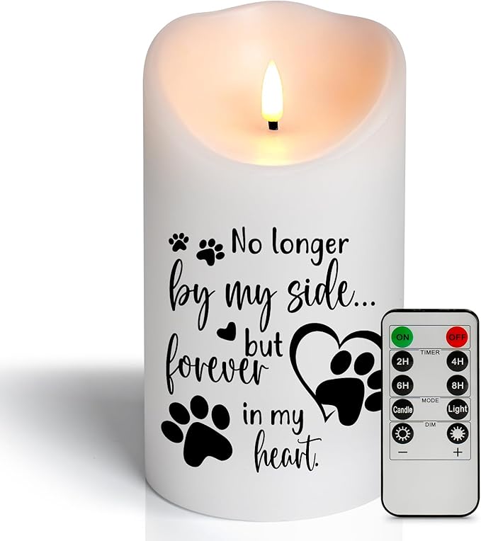 Pet Memorial Gifts for Dogs Cats Loss of Dog Sympathy Gift, Sympathy Candle for Doggie, Condolence Present for Pet Lovers, Friends to Remember Doggie, Marking Bereavement And Grief(4" x 7")