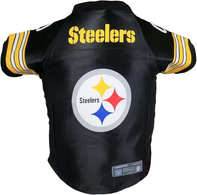 Littlearth NFL Pittsburgh Steelers Premium Pet Jersey, Team Color, Medium