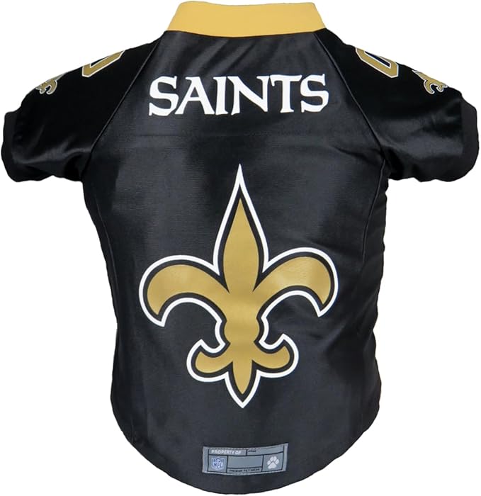 Littlearth NFL New Orleans Saints Premium Pet Jersey, Team Color, X-Small