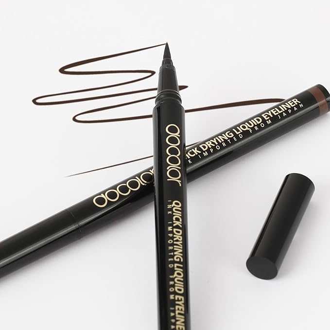 docolor Brown Eyeliner Ultra-Pigmented & Waterproof Eye Liner Quick Drying Liquid Eyeliner Vegan & Cruelty-Free