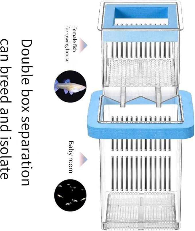 Breeder Incubator,Breeding Tanks for Aquarium Small Fish Isolation Box Hatchery Box for Clear Fish Spawning Box