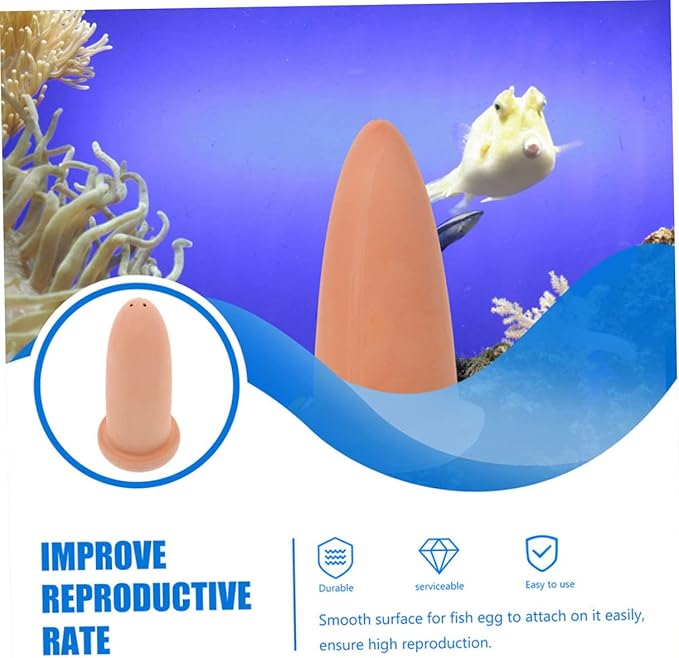 Pottery Clay Fish Breeding Cone for Angelfish and Shrimp Aquarium Spawning Pot Medium Light Brown Decorative Hatchery Incubator for Colorful Fish