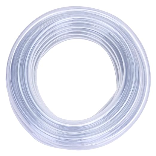 DERNORD PVC Tubing 7/8"ID X 1-1/10"OD Flexible Clear Vinyl Hose 50 Feet for Food Grade