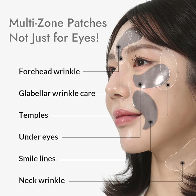 MIZON Pearl Eye Gel Patch Masks, Eye Treatment Mask Reduces Wrinkles and Puffiness, Dark Circles treatment, Hydrogel Eye Patches (Black Pearl)