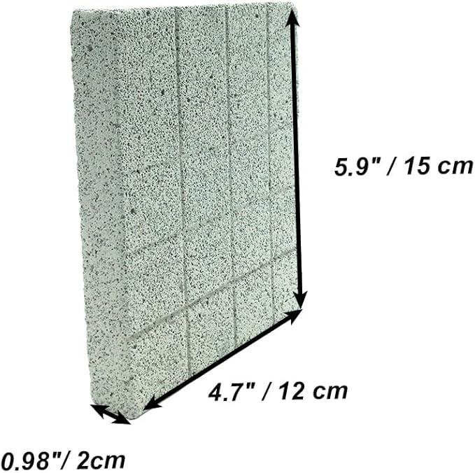 Shelltech Small Animal Grinding Lava Stone, Hamster Grinding Claw Pad Grinding Teeth Block for Hamster Chinchilla Rabbit (5.9"*4.7"*0.98")